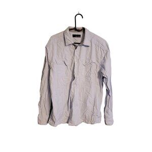 Buckle Black Shirt Mens L Relaxed Fit Long Sleeve Button Up Light Blue‎ Color